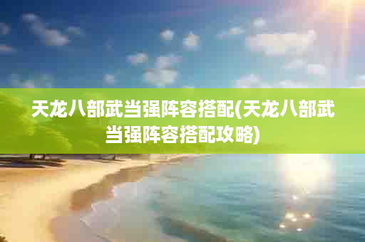 天龙八部武当强阵容搭配(天龙八部武当强阵容搭配攻略)