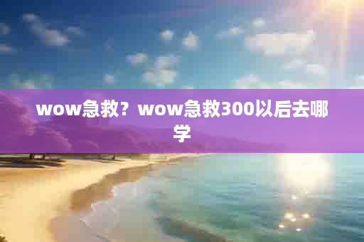 wow急救？wow急救300以后去哪学