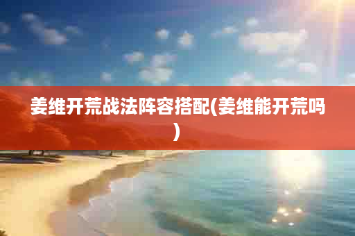 姜维开荒战法阵容搭配(姜维能开荒吗)