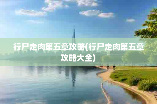 行尸走肉第五章攻略(行尸走肉第五章攻略大全)