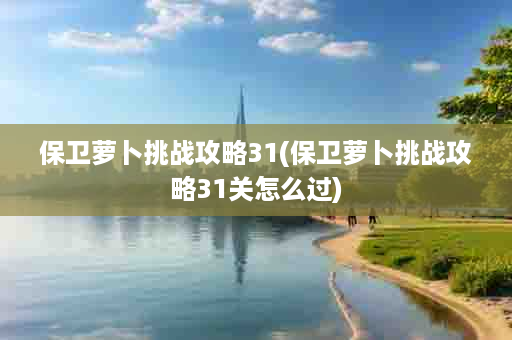 保卫萝卜挑战攻略31(保卫萝卜挑战攻略31关怎么过)