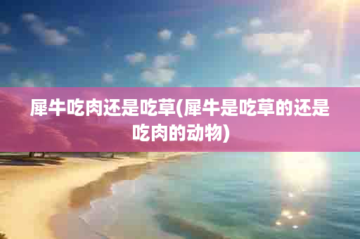 犀牛吃肉还是吃草(犀牛是吃草的还是吃肉的动物)