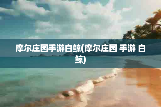 摩尔庄园手游白鲸(摩尔庄园 手游 白鲸)