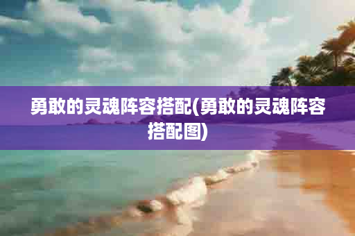 勇敢的灵魂阵容搭配(勇敢的灵魂阵容搭配图)