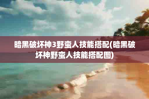 暗黑破坏神3野蛮人技能搭配(暗黑破坏神野蛮人技能搭配图)