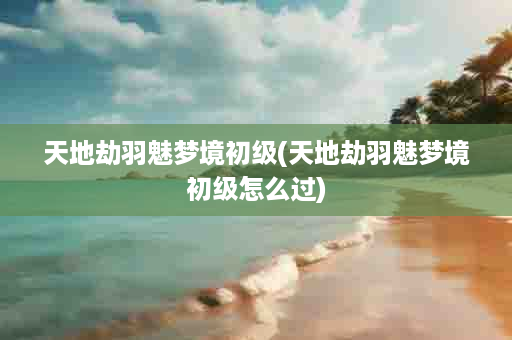 天地劫羽魅梦境初级(天地劫羽魅梦境初级怎么过)