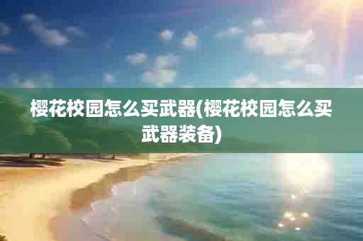 樱花校园怎么买武器(樱花校园怎么买武器装备)
