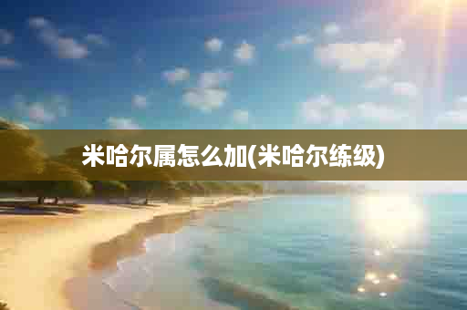 米哈尔属怎么加(米哈尔练级)
