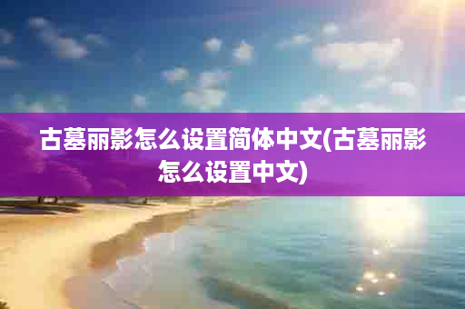 古墓丽影怎么设置简体中文(古墓丽影怎么设置中文)